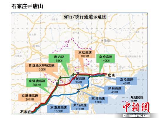 自2018年12月1日起，北京市行政区域内道路全天禁止国三排放标准柴油载货汽车行驶。图为绕行示意图。北京交通部门供图