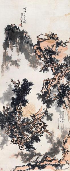 潘天寿 《无限风光》&nbsp; 癸卯（1963年）作&nbsp; 设色纸本 立轴 &nbsp; 358.5×150 cm