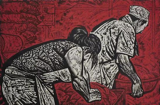 代大权&nbsp;红霞面店 50×100cm