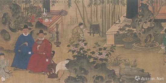 吕纪、吕文英绘《竹园寿集图》局部 故宫博物院藏