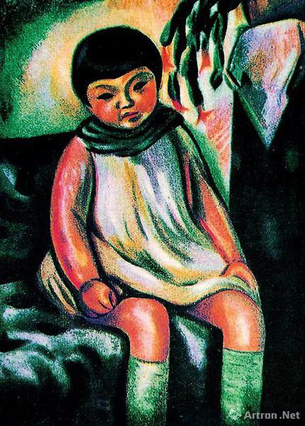 图7 蔡威廉 女孩 尺寸不详 20世纪30年代