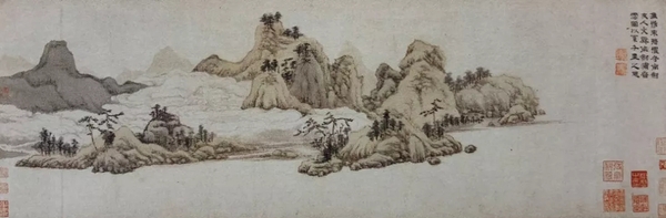 剑浦春云%20图卷%20画心部分%20天津博物馆藏