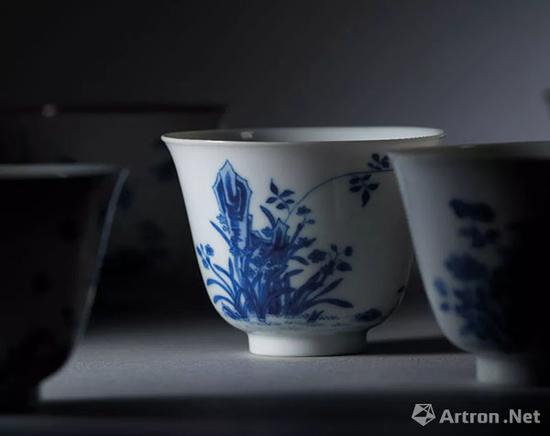 清康熙青花十二花神杯之水仙杯&nbsp; 佳士得2018年秋拍拍品