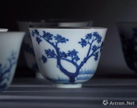 清康熙青花十二花神杯之桂花杯&nbsp; 佳士得2018年秋拍拍品