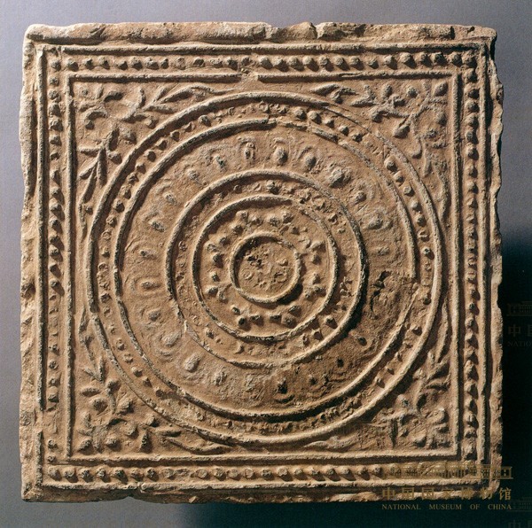 唐代莲花纹方砖