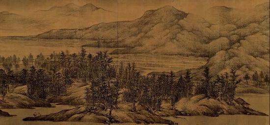 《夏景山口待渡图》卷局部,辽宁省博物馆藏