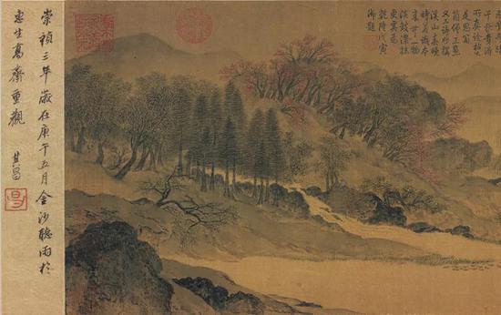 宋 （传）惠崇 《江南春图》卷局部（原名巜溪山春晓图》）