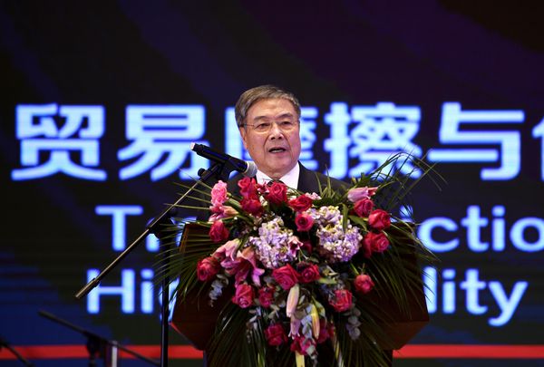 十一届全国政协经济委员会副主任、商务部原副部长、中国商业联合会原会长张志刚发言