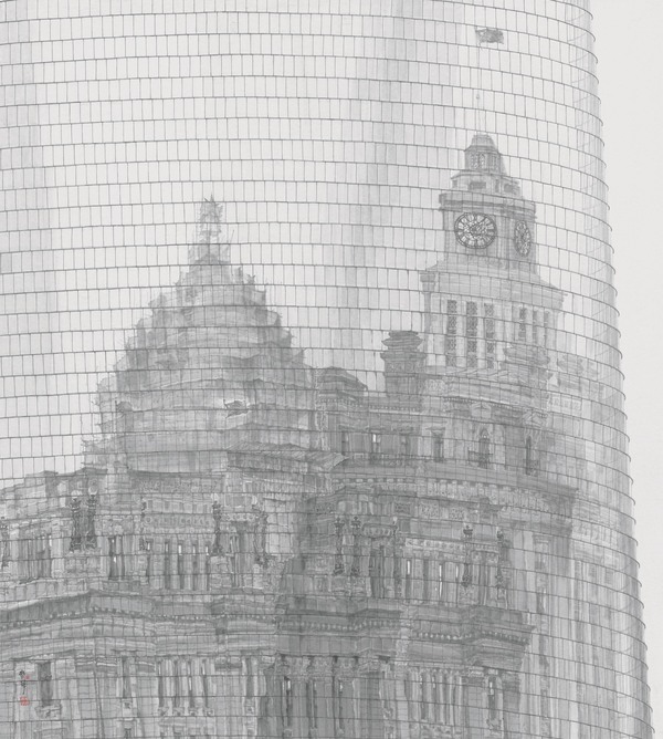 毛冬华，重塑，220×195cm，纸本水墨，2014