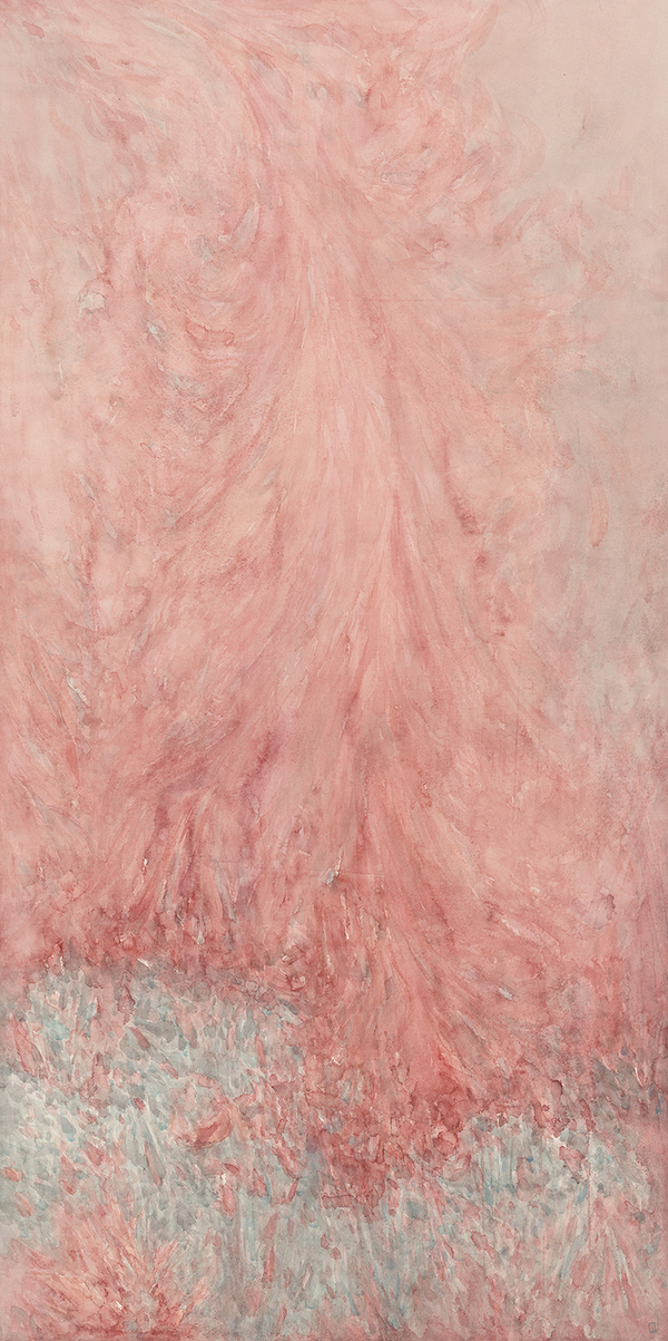 王煜，野火2017  No.6 Wild Fire No.6，129.3×64.6cm，纸本水墨，2017