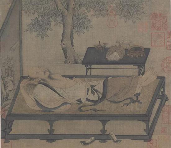 北宋 佚名 《槐荫消夏图》 现藏于故宫博物院