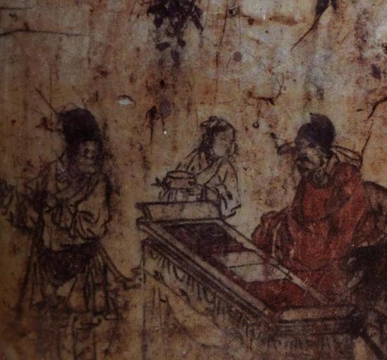 元 《进仓图》 &nbsp;河南省尉氏县后大村元墓壁画