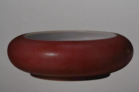 清康熙 豇豆红釉洗 清宫旧藏 现藏于故宫博物院