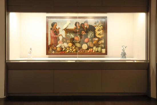 亚洲探险记特展 展场照片《巴达维亚的市集》（均匀制作提供、汪正翔摄）