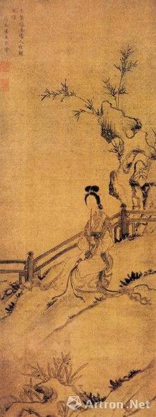 薛素素&nbsp; 《吹箫仕女图》