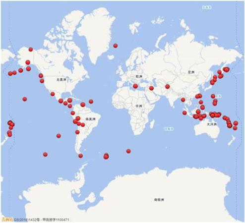与2017年相比，2018年全球地震活动明显增强。图片来源：中国地震台网微信公众号