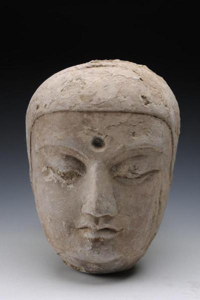 ▲出土的佛头。