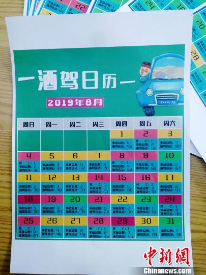 济南交警推出《酒驾整治日历》酒驾为每日必查项