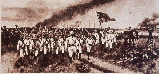 1860年10月6日英法联军攻陷北京以后进入圆明园，第二天，疯狂的抢劫开始了。