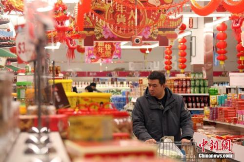 资料图：消费者正在置办年货。<a target='_blank' href='http://www.chinanews.com/'>中新社</a>记者 余瑞冬 摄