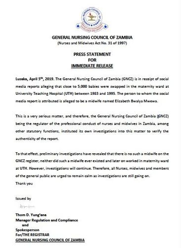护士12年调换5000名婴儿？赞比亚方面称查无此人