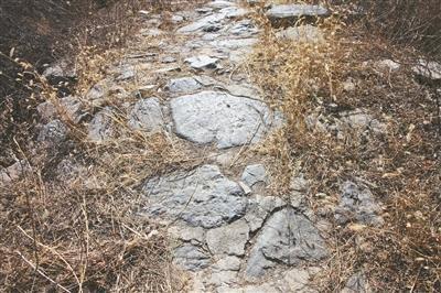 桥面由不规则的毛石铺就，目前比较平整