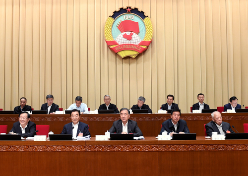 5月14日，全国政协在北京召开“创新驱动发展”专题协商会，中共中央政治局常委、全国政协主席汪洋出席并讲话。本报记者齐波摄