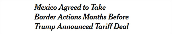 美媒:在美墨协议前 墨西哥就同意对边境加强措施