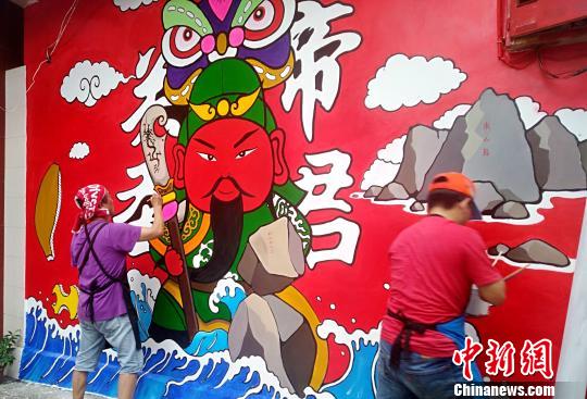 金门王明宗团队创作的《威震东山》。　林华艺 摄