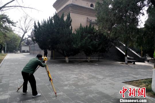 小雁塔倾斜沉降监测。陕西省文物局