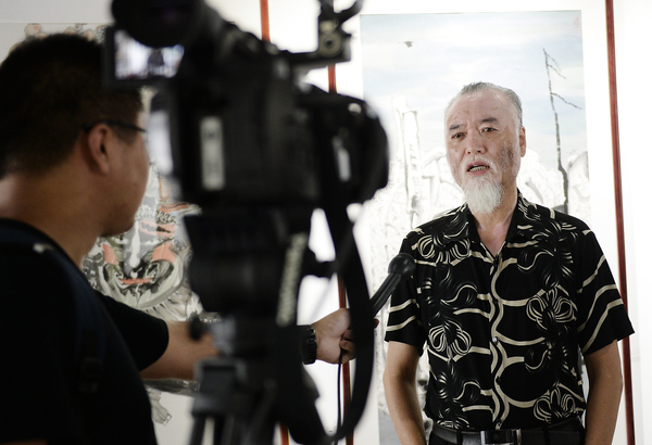 4、北京大枫书画院院长刘树枫接受媒体采访