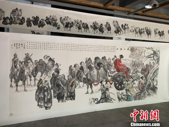 “大漠驼乡”书画家作千幅丝路骆驼弘扬“大漠精神”