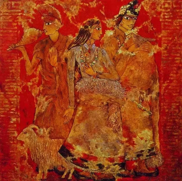 《天长地久》1989年 150cm x 150cm.webp
