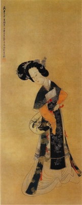 任熊《瑶宫秋扇图》，南京博物院藏