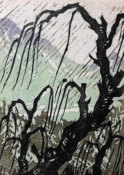 李桦，《细雨》