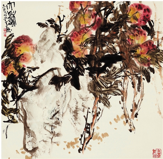 谢水墨 大寿 68×68cm