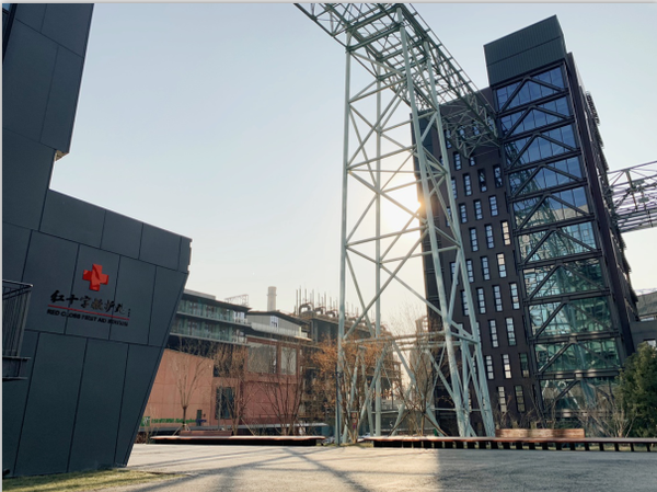 图为北京冬奥组委办公区“红十字救护站”