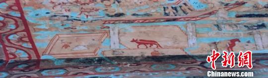 图为敦煌壁画中的耕作图?！°奇?摄