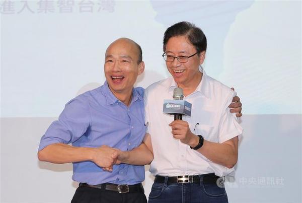 韩国瑜宣布搭档张善政吴敦义：两者相加更圆满