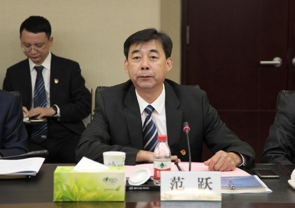 区政协委员、英大财险董事长范跃发言