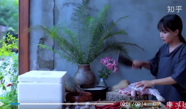 ▲李子柒视频截图