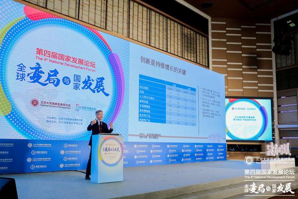 第四届国家发展论坛上，北京大学国家发展研究院副院长黄益平发表演讲。来源：北京大学国家发展研究院