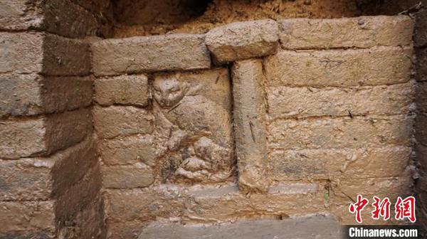 墓室砖雕。陕西省考古研究院供图