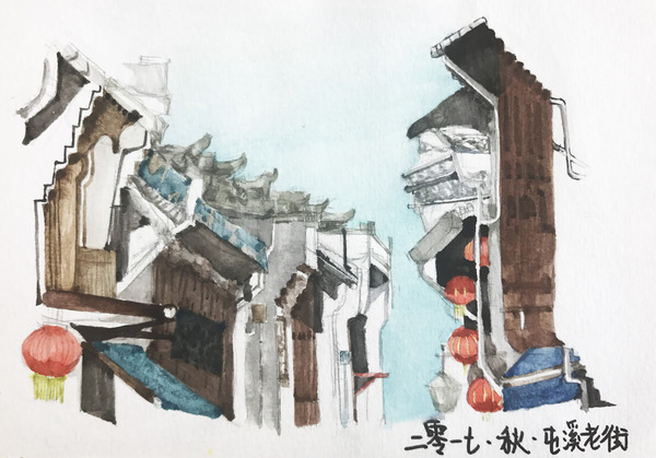 《徽州印象2》，学生姓名：郭晔萱
