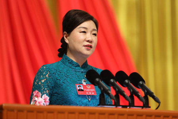 韩宁宁委员在大会上发言