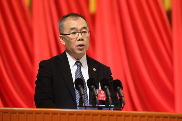 杜宝成委员在大会上发言