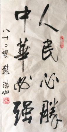 2 作者：赵浩如 作品名称：《人民必胜 中华必强》