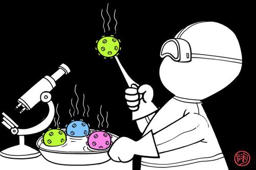 看看它究竟是什么“馅”      画 陶小明