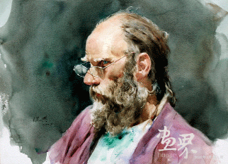 美国艺人(水彩)50x36cm-2007年-关维兴 美国艺人(水彩)50x36cm-2007年-关维兴