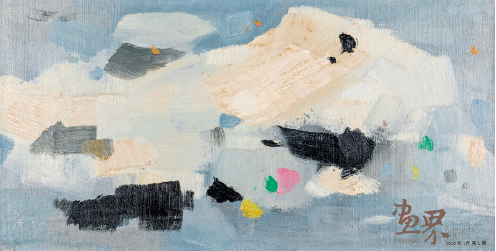 春-雪(布面油画)30x59cm-1996年-吴冠中-清华大学艺术博物馆藏 春-雪(布面油画)30x59cm-1996年-吴冠中-清华大学艺术博物馆藏